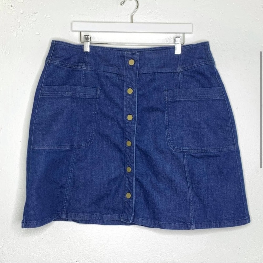 Boden Isabelle Denim A-line Jean Skirt Size 16
